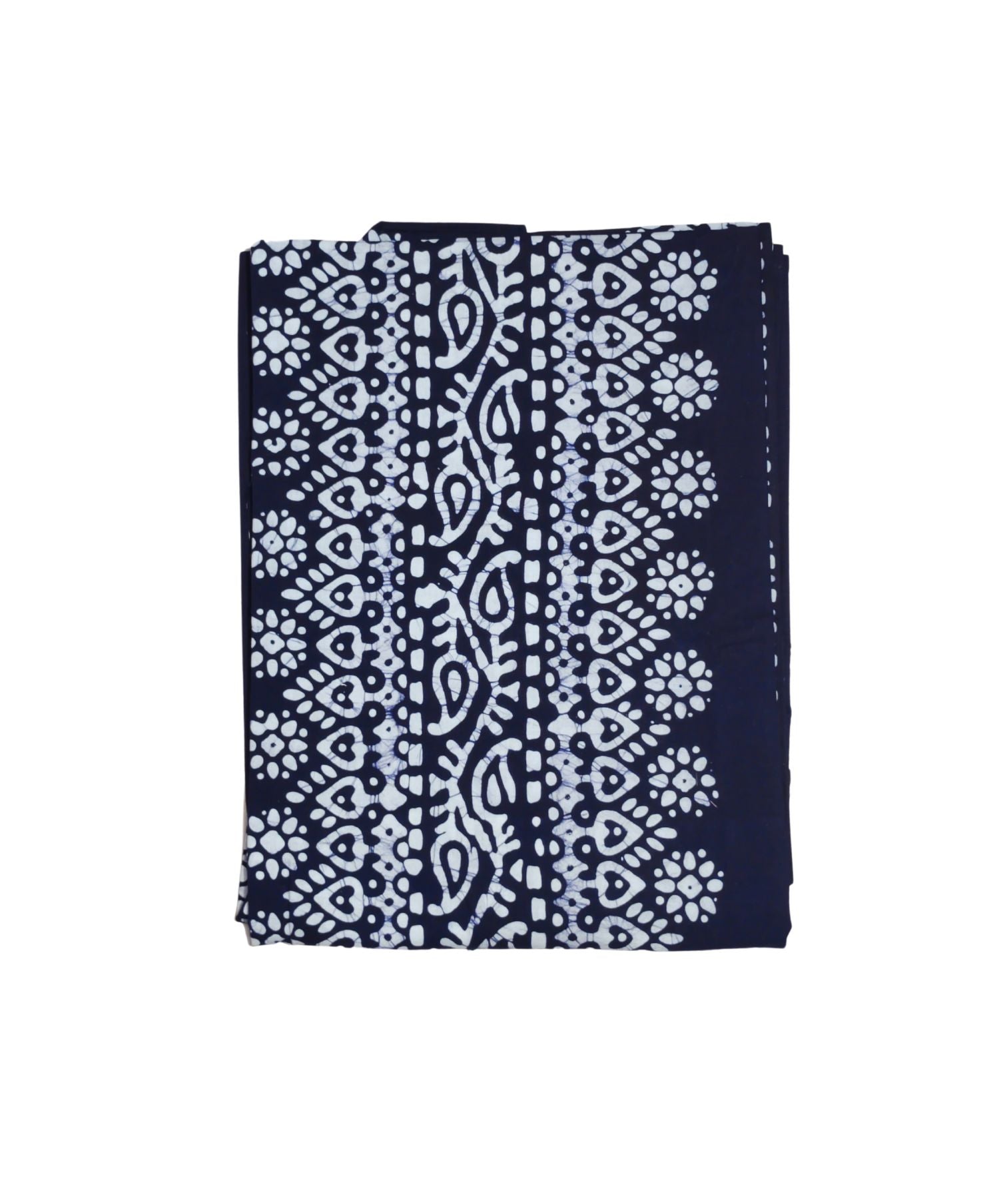 Bombay Batik Pure Cotton Kaftan Hand Block Printing – Navy Blue Colour