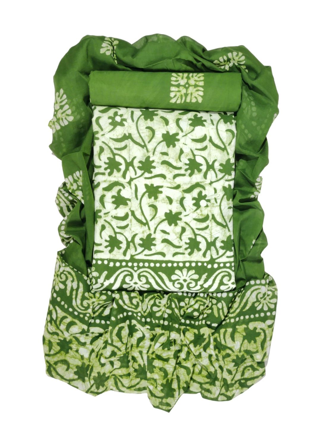 Bombay Batik Pure Cotton Dress Material Handcrafted Batik Design – Mehndi Batik