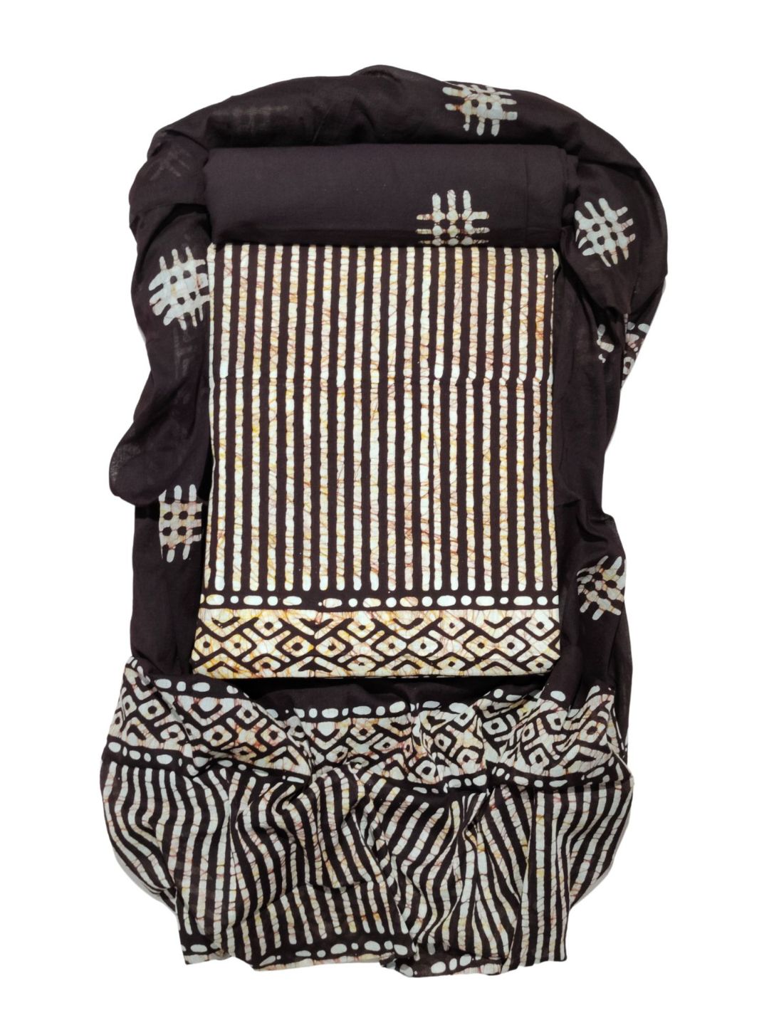 Bombay Batik Pure Cotton Dress Material Natural Dye Batik Printing – Cofee Batik