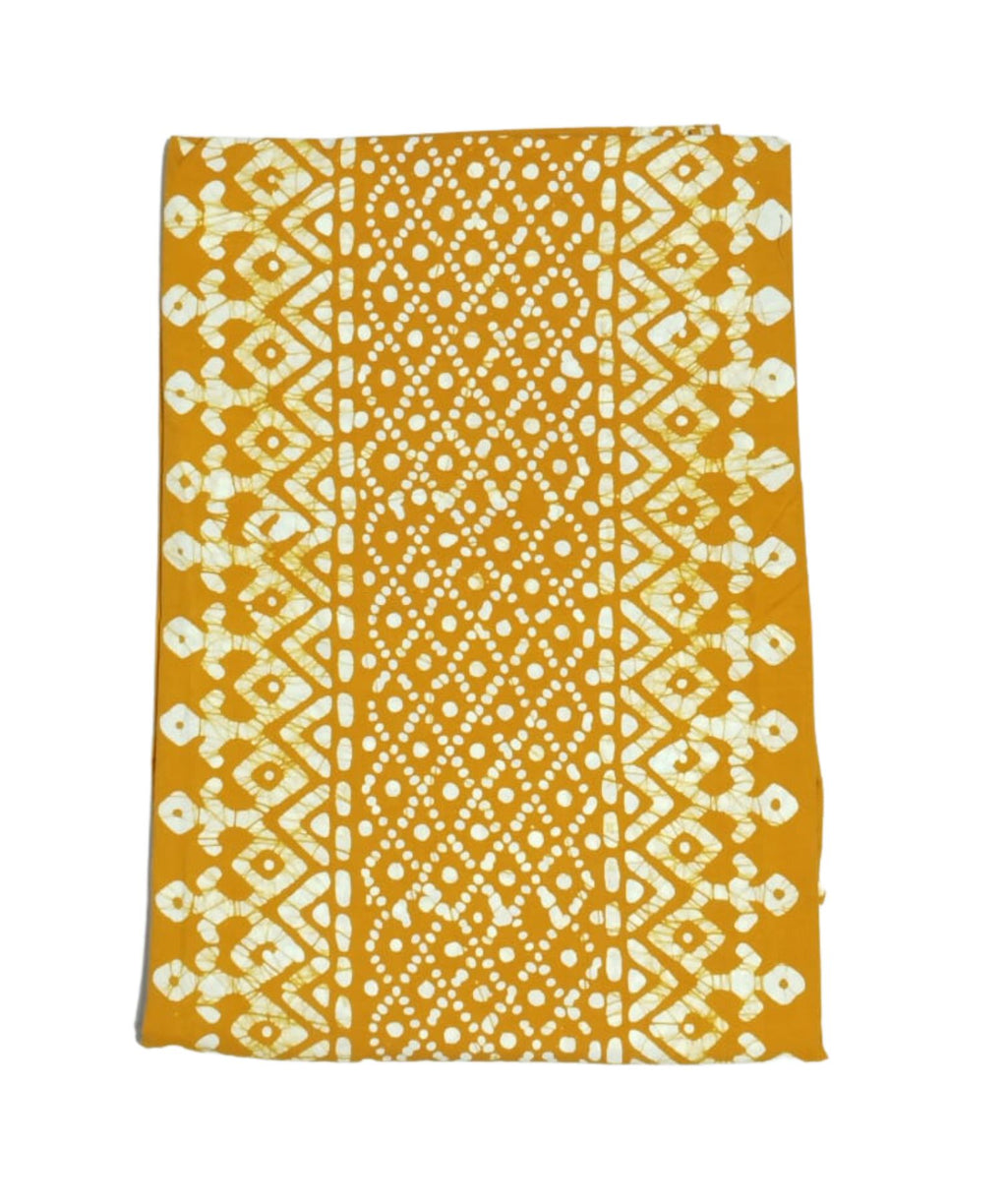 Bombay Batik Pure Cotton Kaftan Hand Block Printing – Yellow Colour