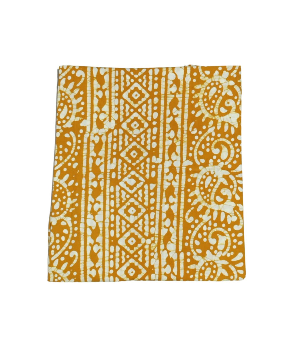 Bombay Batik Pure Cotton Kaftan Hand Block Printing – Yellow Colour