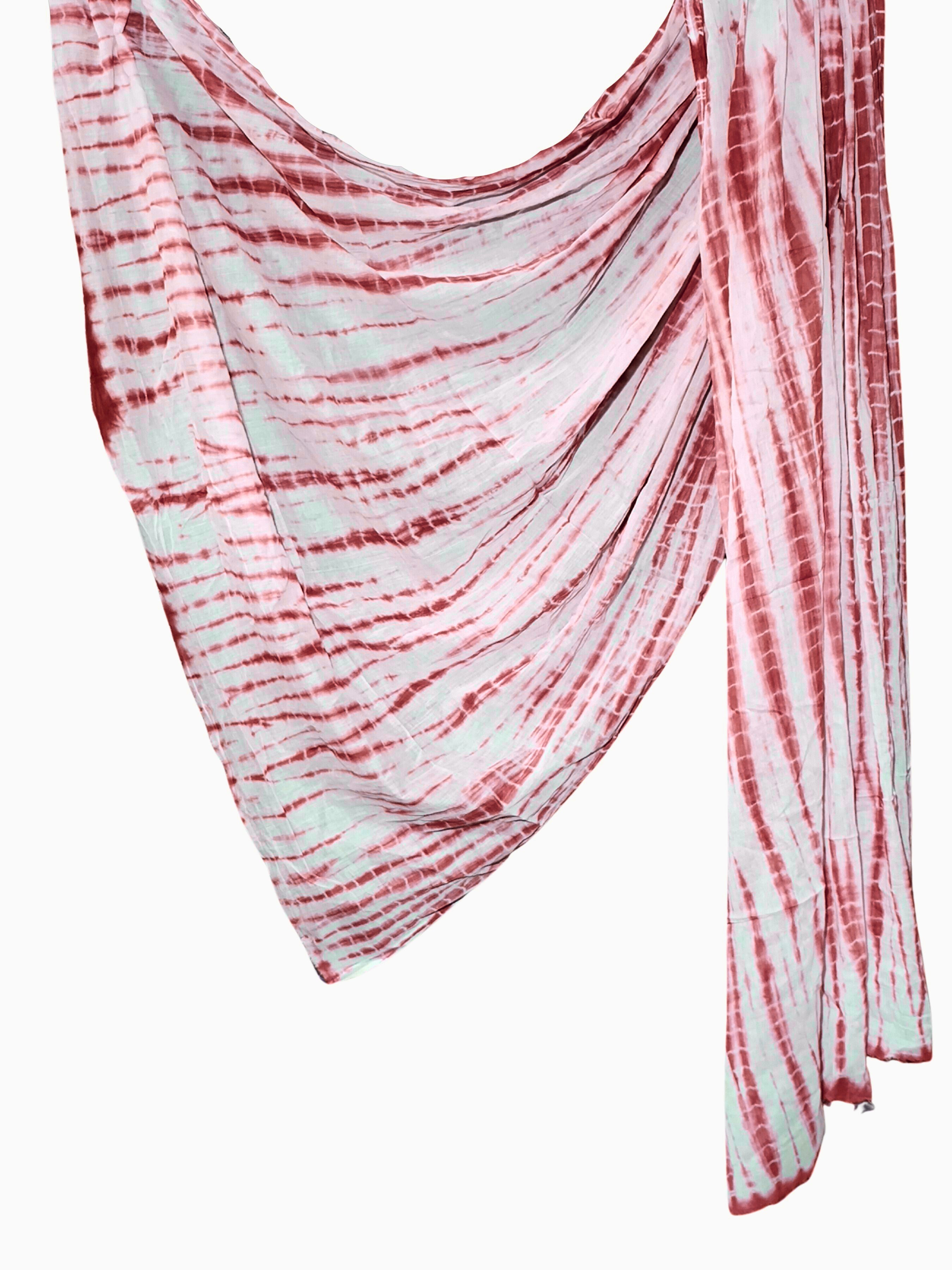 Bombay Batik Pure Cotton Dupatta Batik Handwork – Carrot Colour