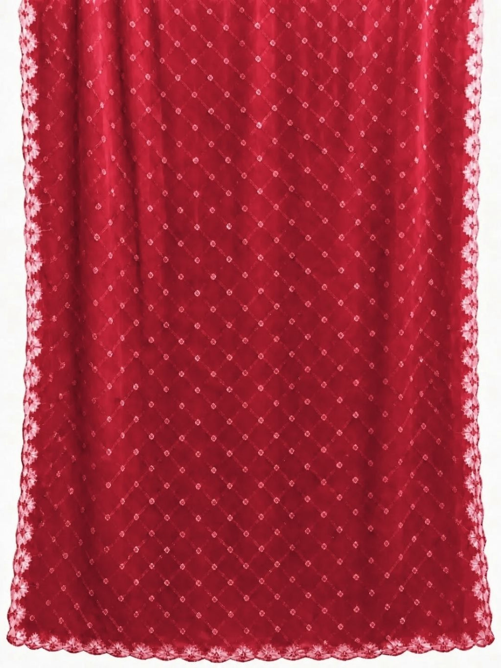 Pure Cotton Handcrafted Bandhani Suit Set With Dupatta – Red Tie-Dye