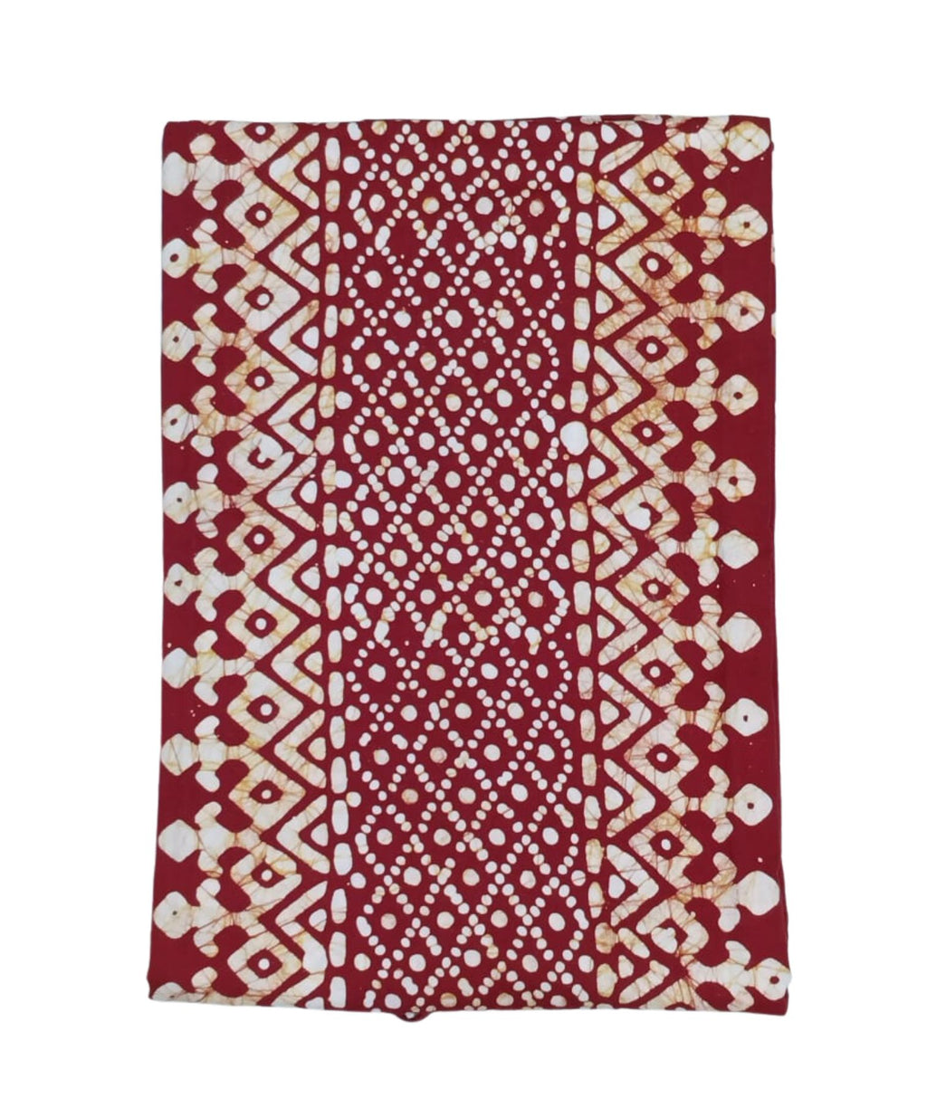 Bombay Batik Pure Cotton Kaftan Batik Handwork – Red   Colour