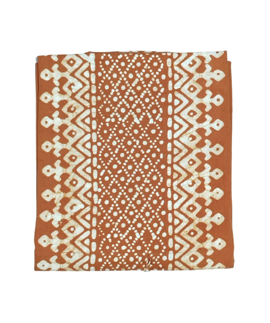 Bombay Batik Pure Cotton Kaftan Batik Handwork – Brown Colour