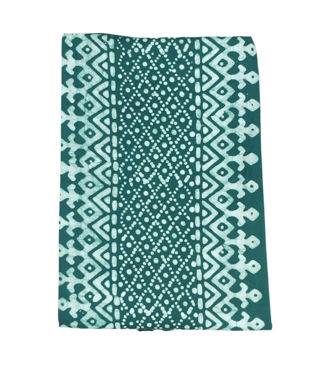 Bombay Batik Pure Cotton Kaftan Hand Block Printing – Teal Green Colour