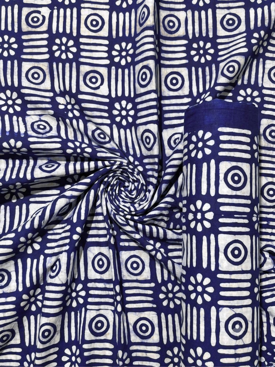 Purple Hand Batik Print Pure Cotton Fabric – 3 meters (Custom Stitching)