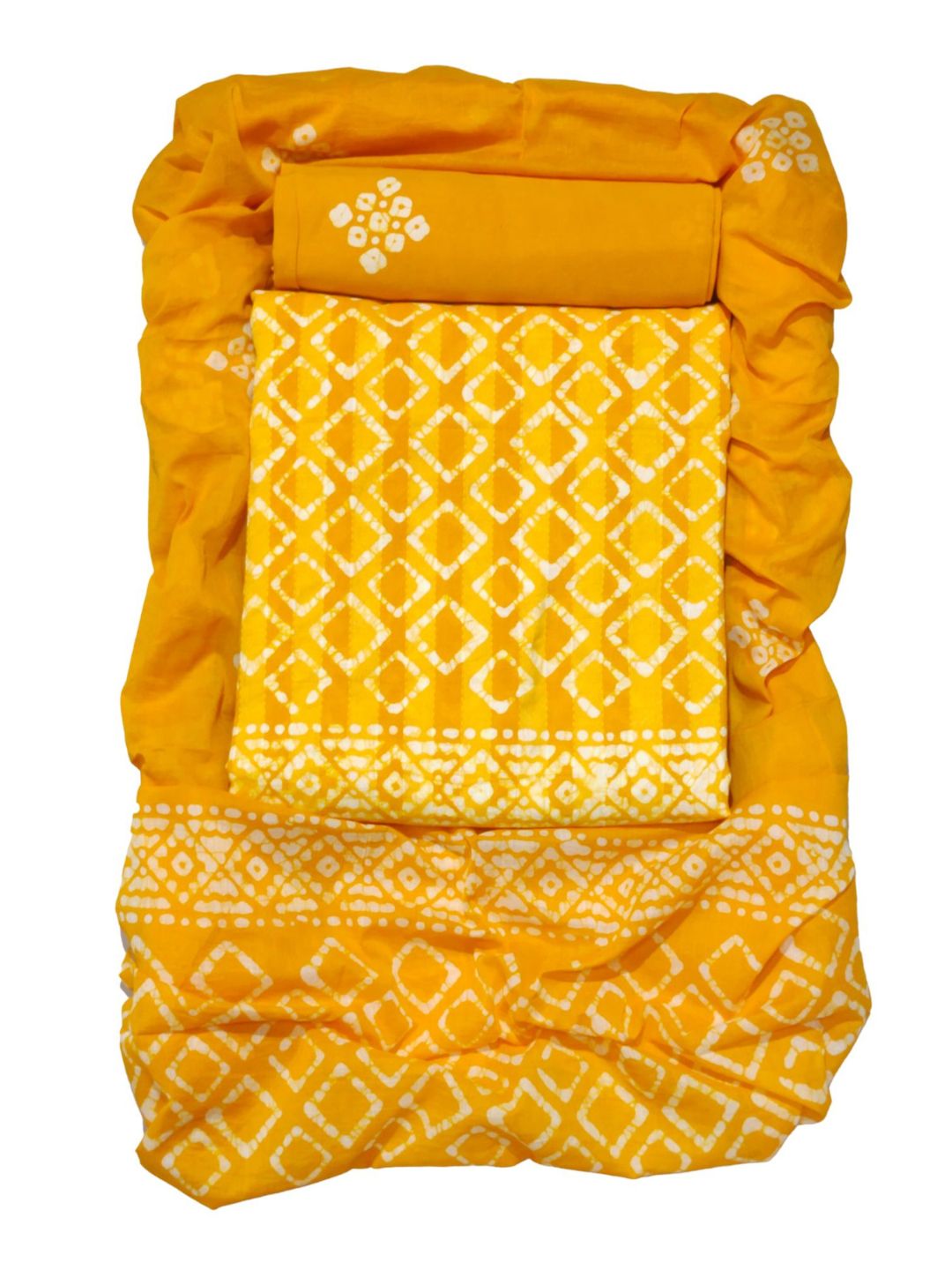 Yellow Elegant Printed Churidar Material With Dupatta