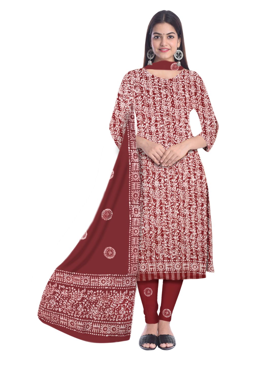 Carrot Ethnic Printed Salwar Suit With Dupatta
