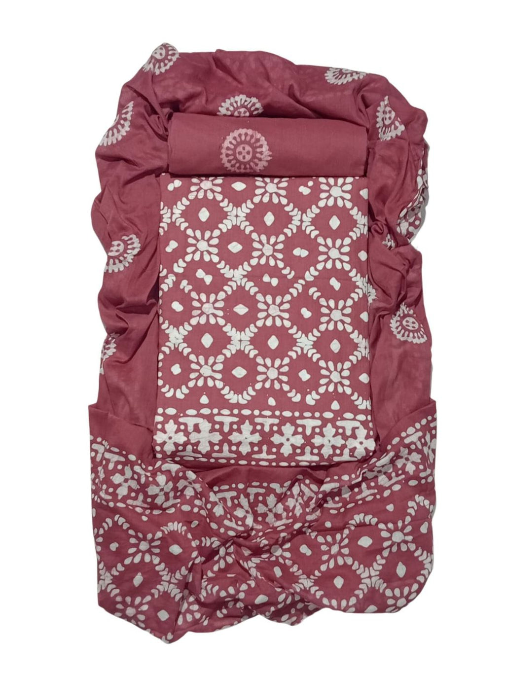 Bombay Batik Pure Cotton Dress Material Hand-Dyed Print – Carrot Batik