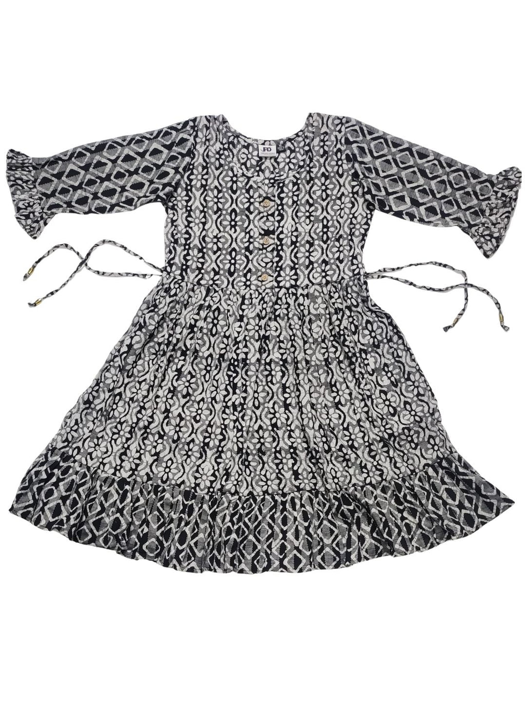 Bombay Batik Pure Cotton Tunics Batik Handwork – Black Colour