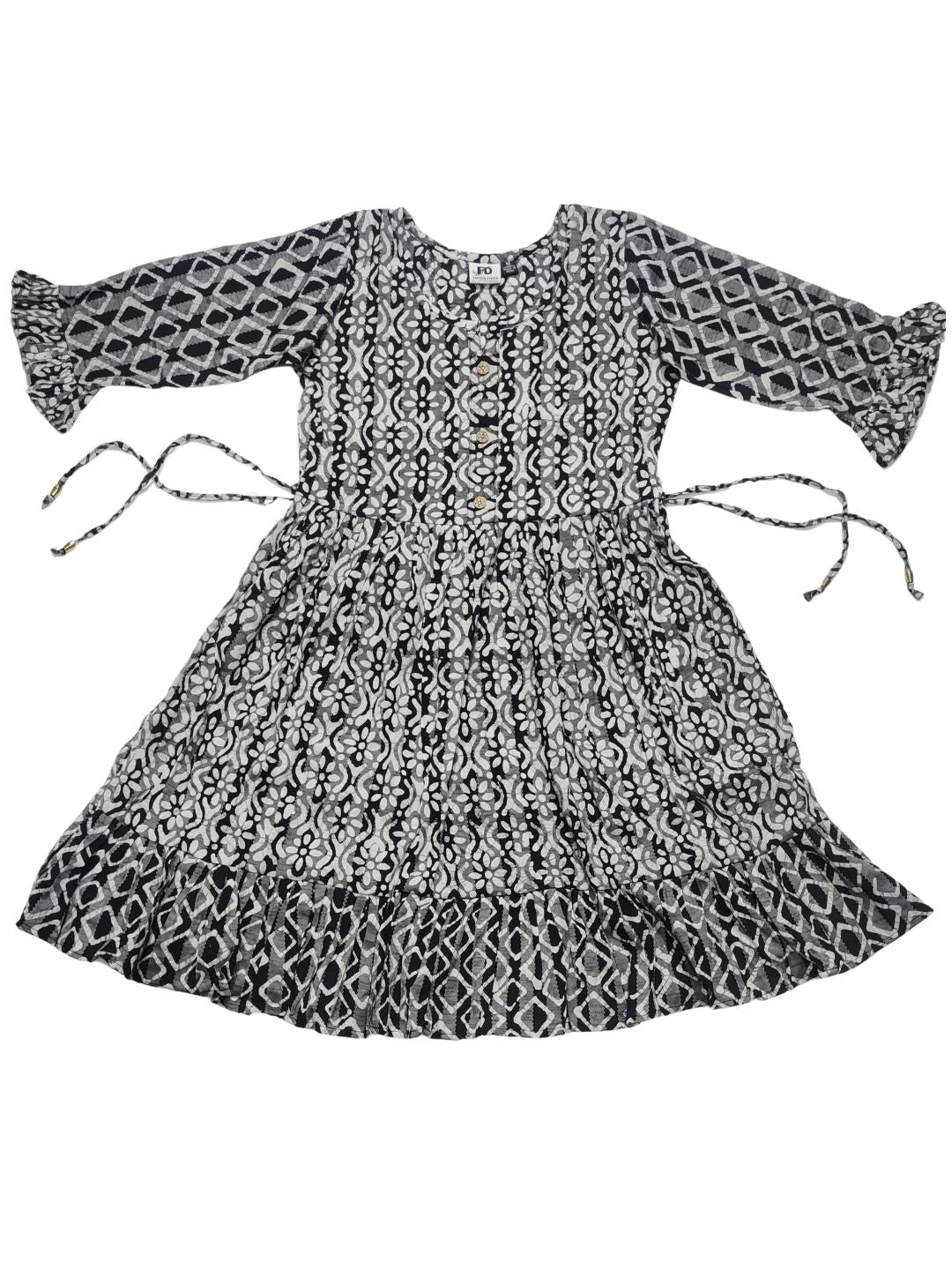 Bombay Batik Pure Cotton Tunics Batik Handwork – Black Colour