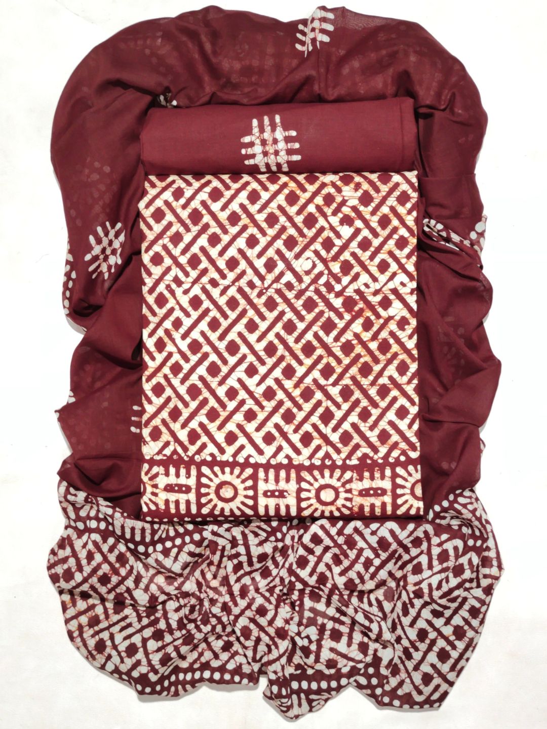 Maroon Elegant Pure Salwar Suit Set With Dupatta