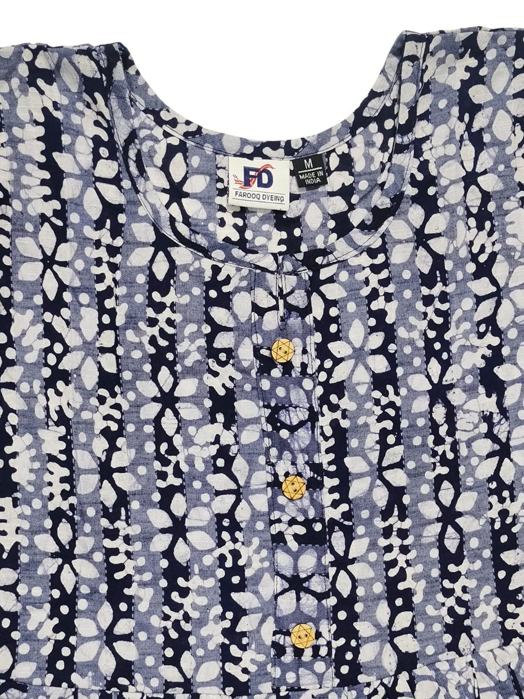 Bombay Batik Pure Cotton Tunics Batik Handwork – Navy Blue Colour