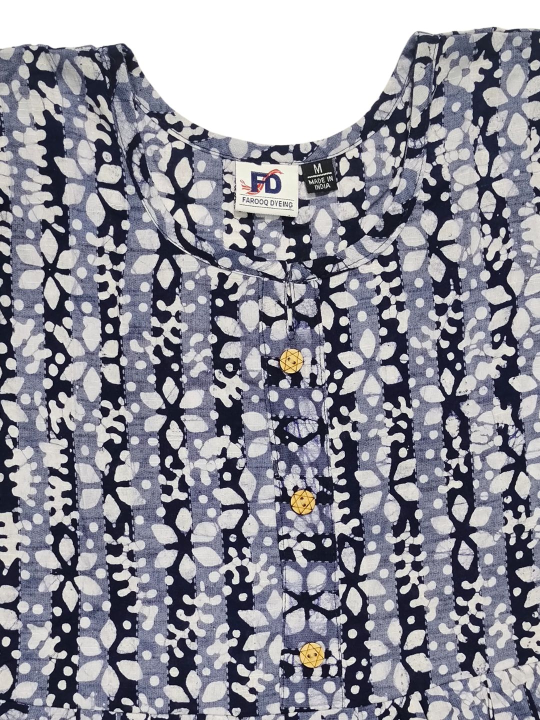 Bombay Batik Pure Cotton Tunics Batik Handwork – Navy Blue Colour