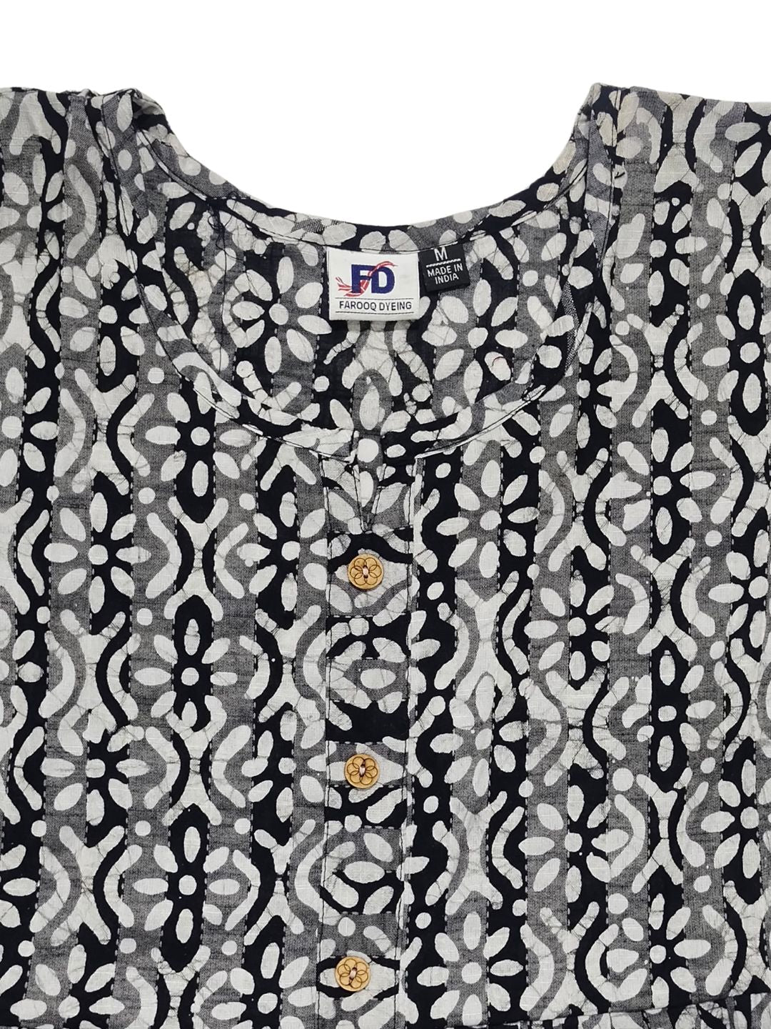 Bombay Batik Pure Cotton Tunics Batik Handwork – Black Colour