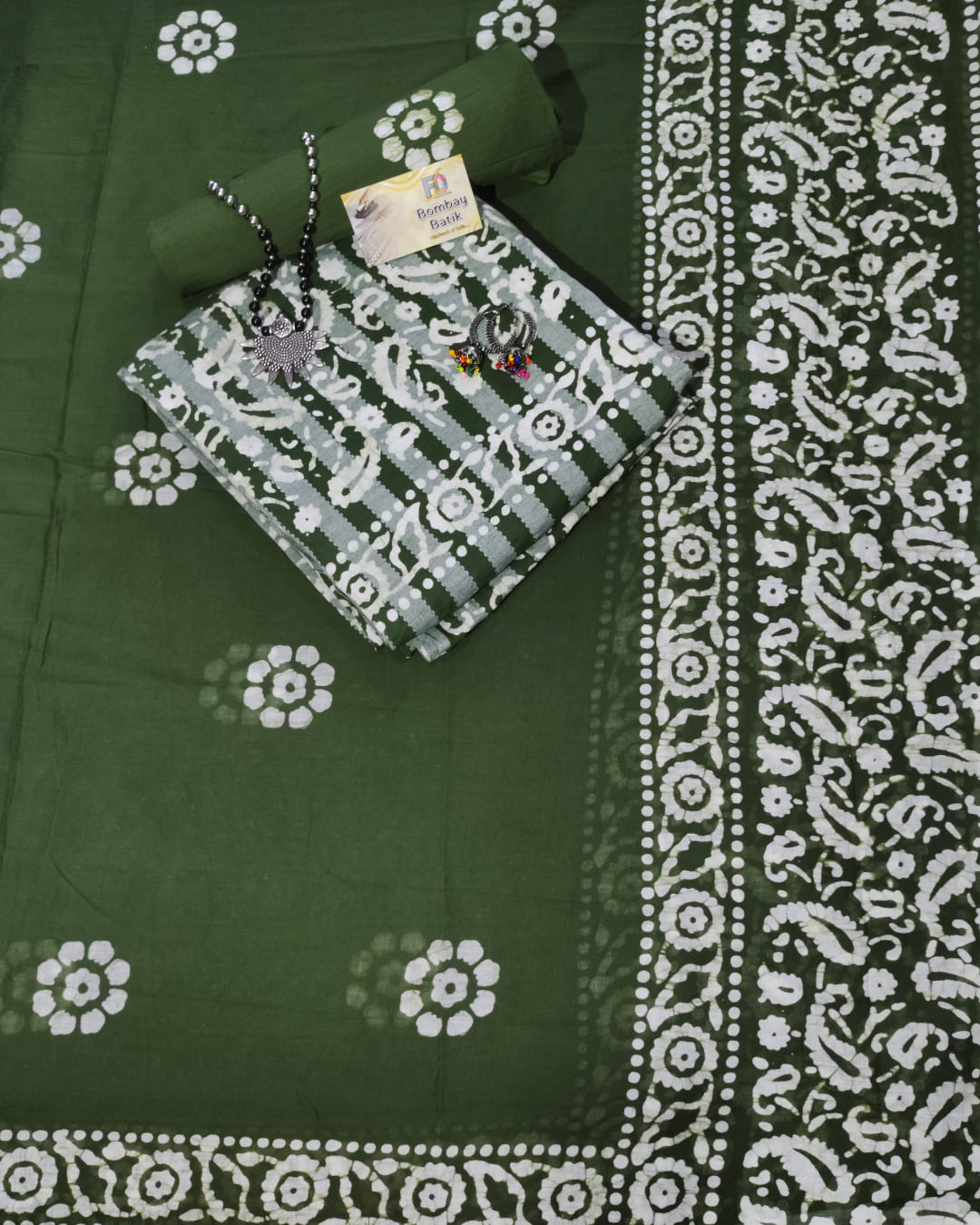 Mehndi Ethnic Printed Churidar Material With Dupatta