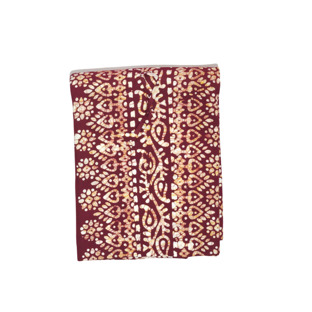 Bombay Batik Pure Cotton Kaftan Batik Handwork – Maroon Colour