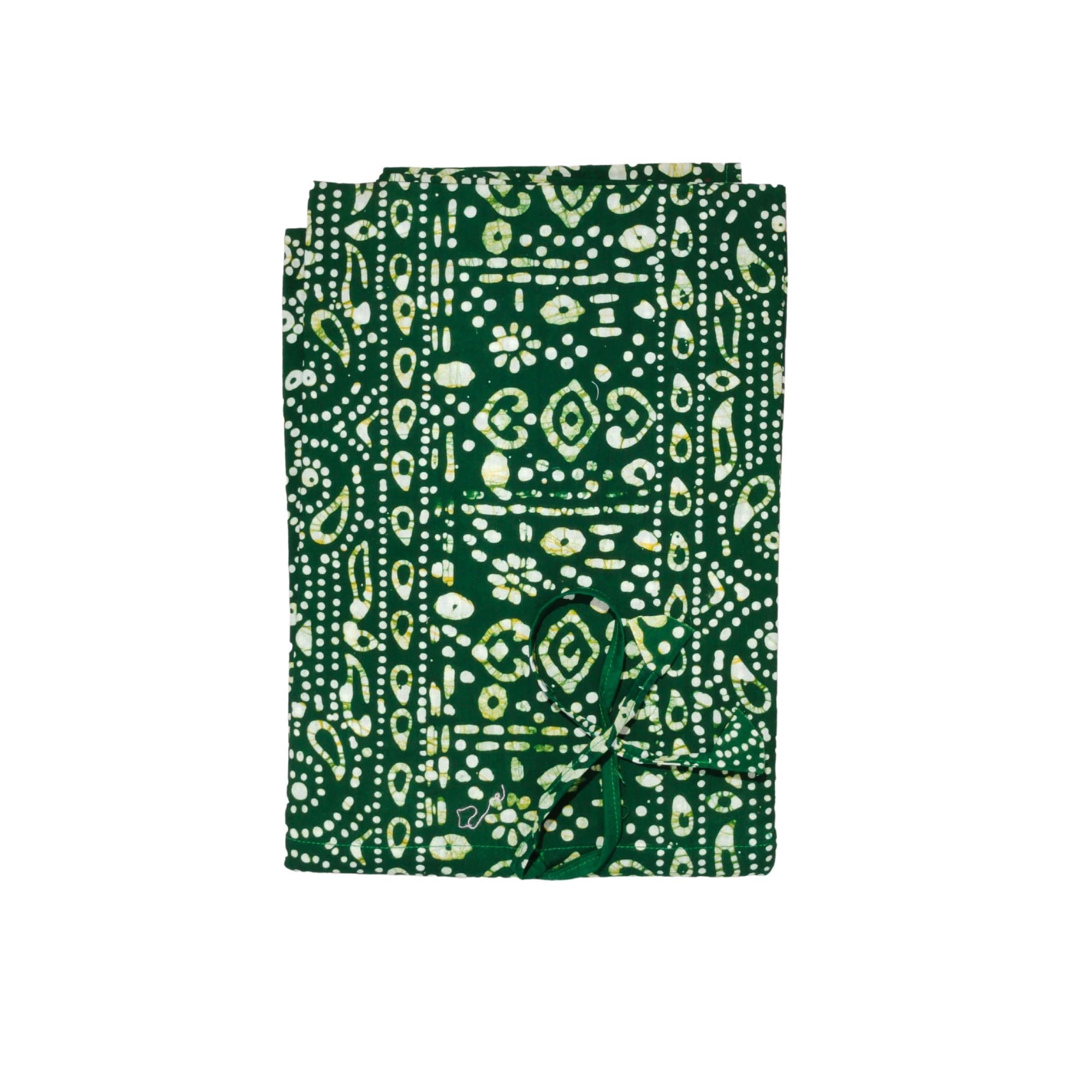 Bombay Batik Pure Cotton Kaftan Hand Block Printing – Green Colour