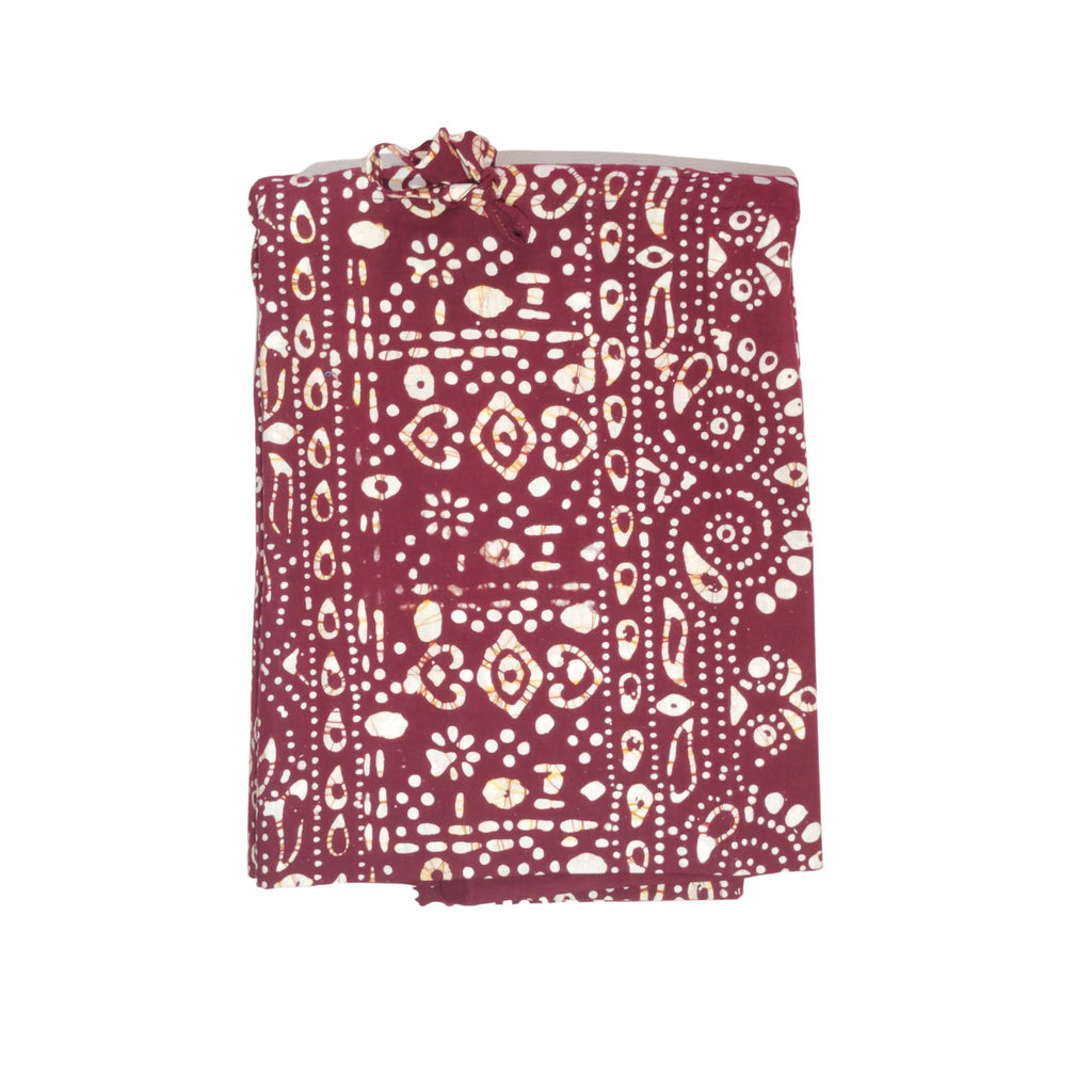 Bombay Batik Pure Cotton Kaftan Batik Handwork – Maroon Colour