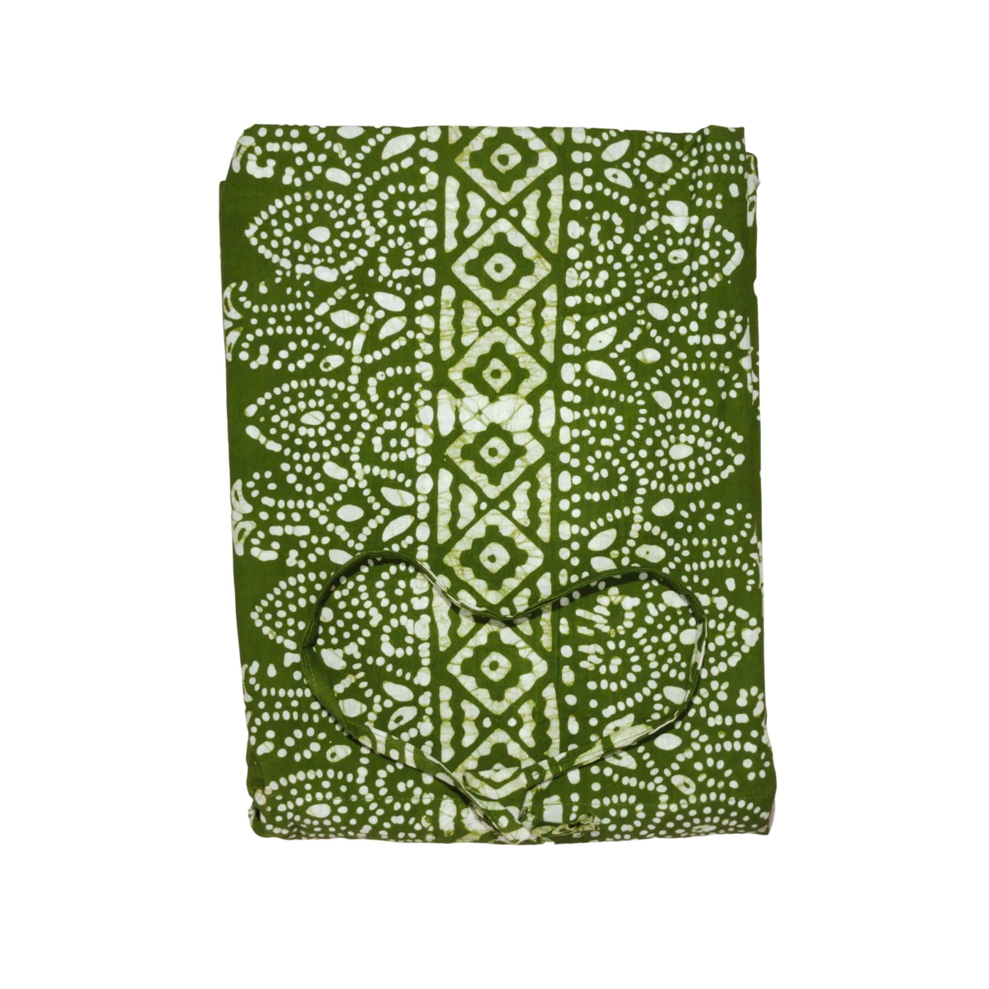 Bombay Batik Pure Cotton Kaftan Hand Block Printing – Mehndi Colour