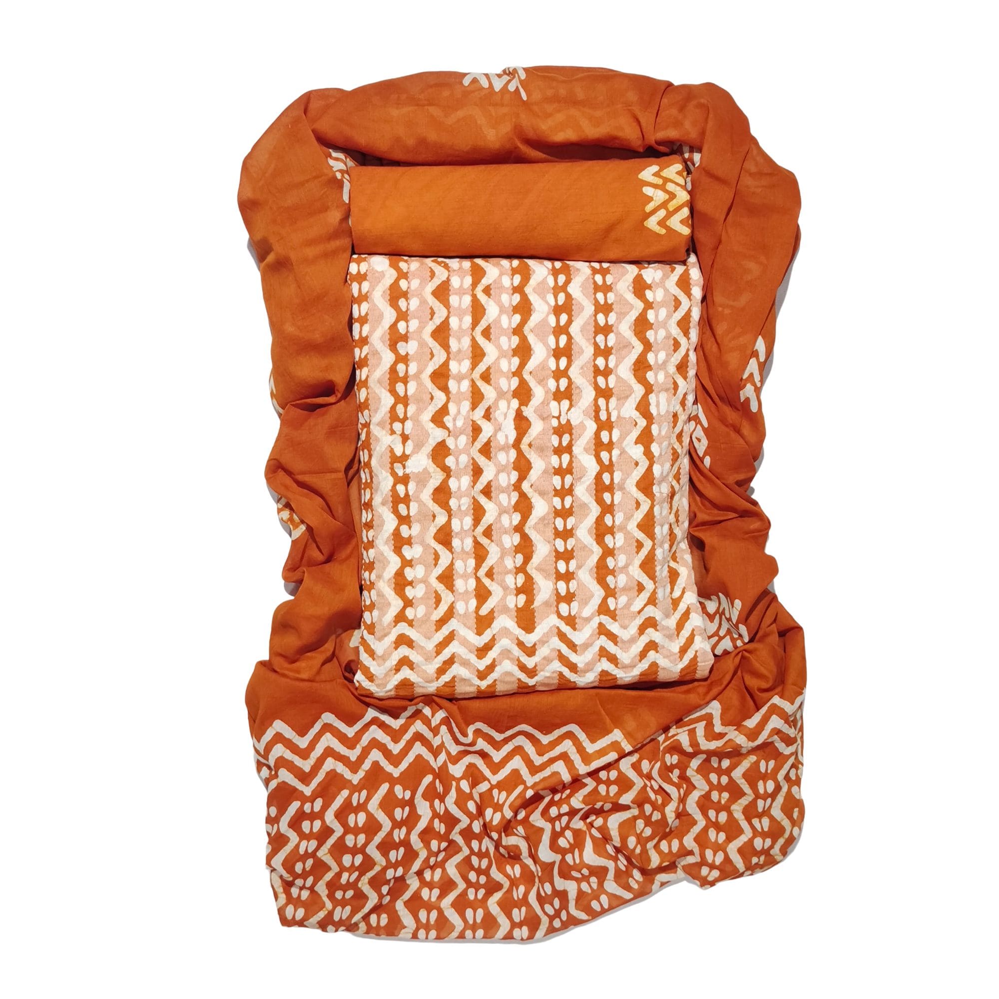 Mustard Ethnic Printed Churidar Material With Dupatta
