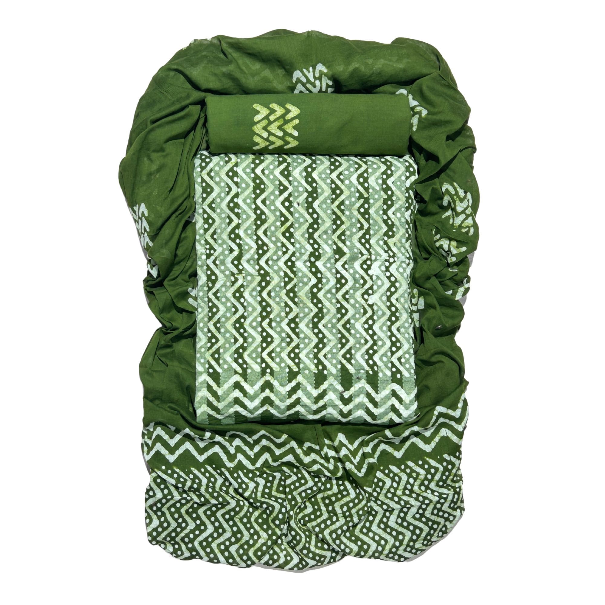Mehndi Ethnic Pure Cotton Suit Set With Dupatta