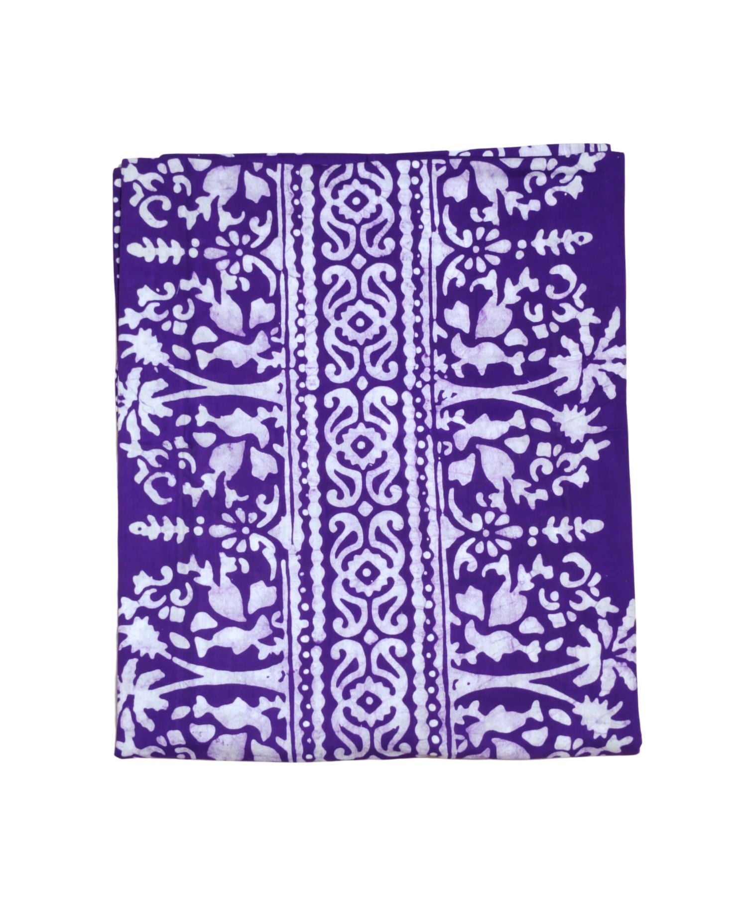 Bombay Batik Pure Cotton Kaftan Hand Block Printing – Purple Colour