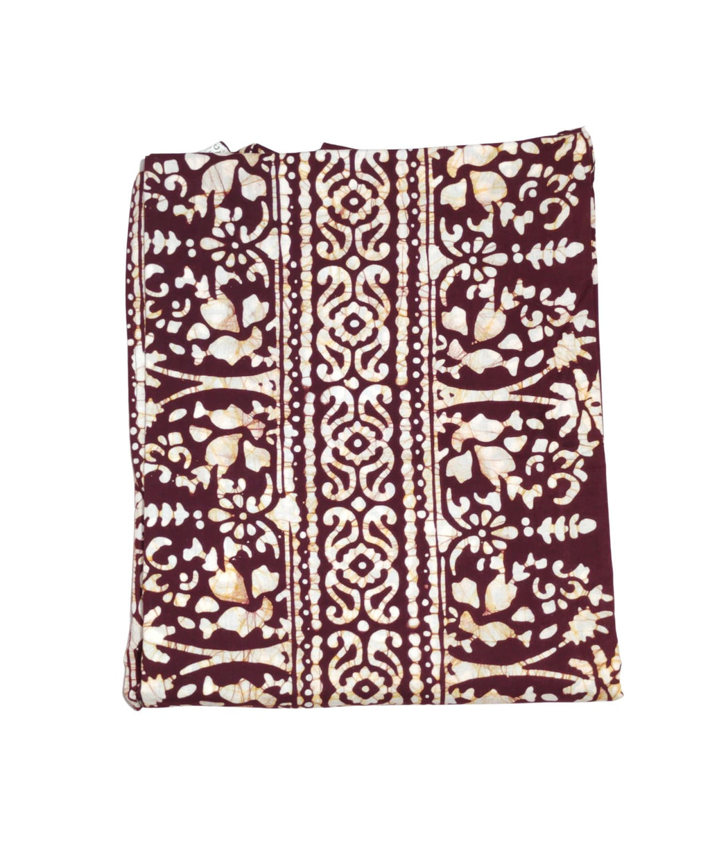 Bombay Batik Pure Cotton Kaftan Hand Block Printing – Maroon Colour