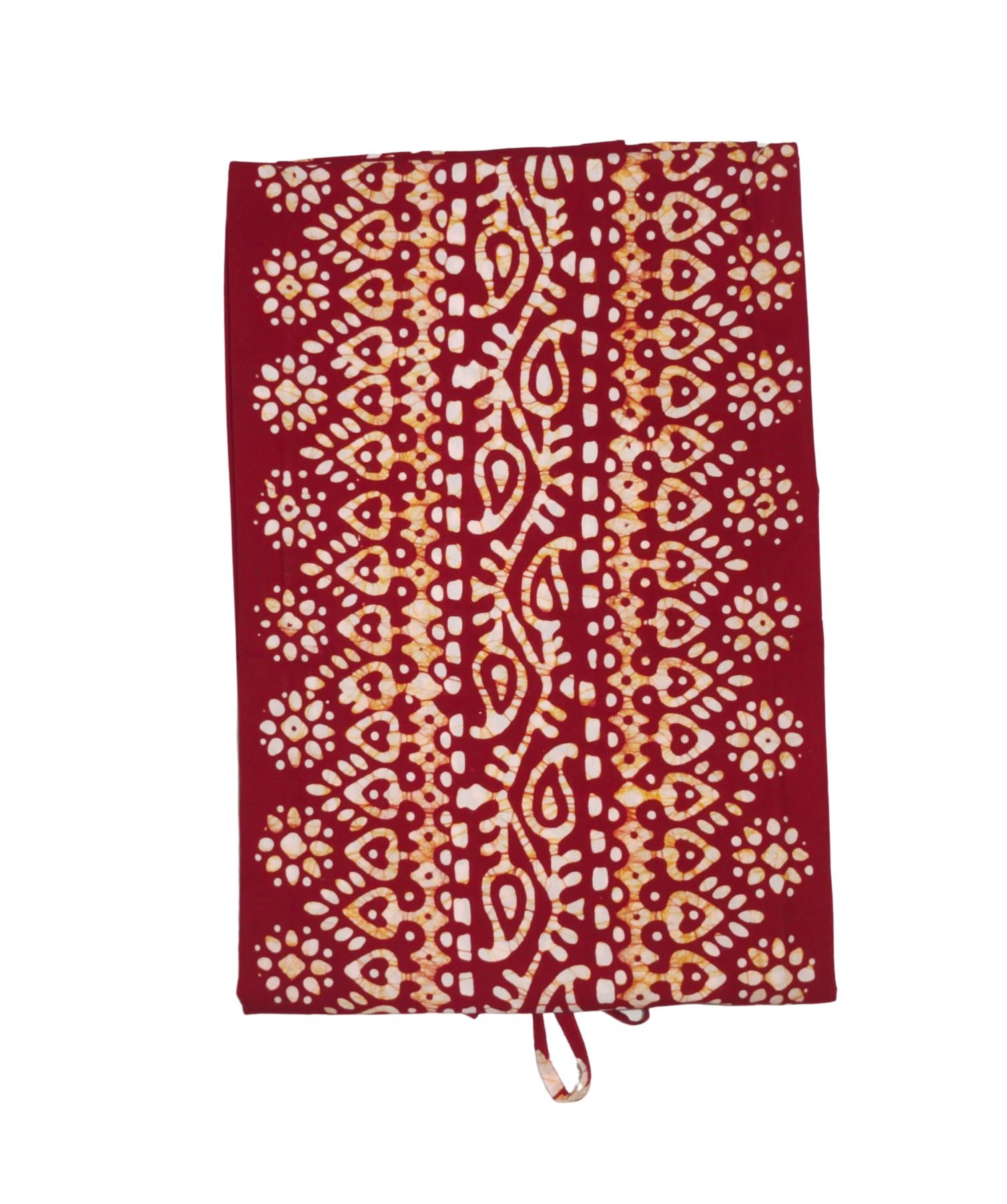 Bombay Batik Pure Cotton Kaftan Hand Block Printing – Red   Colour