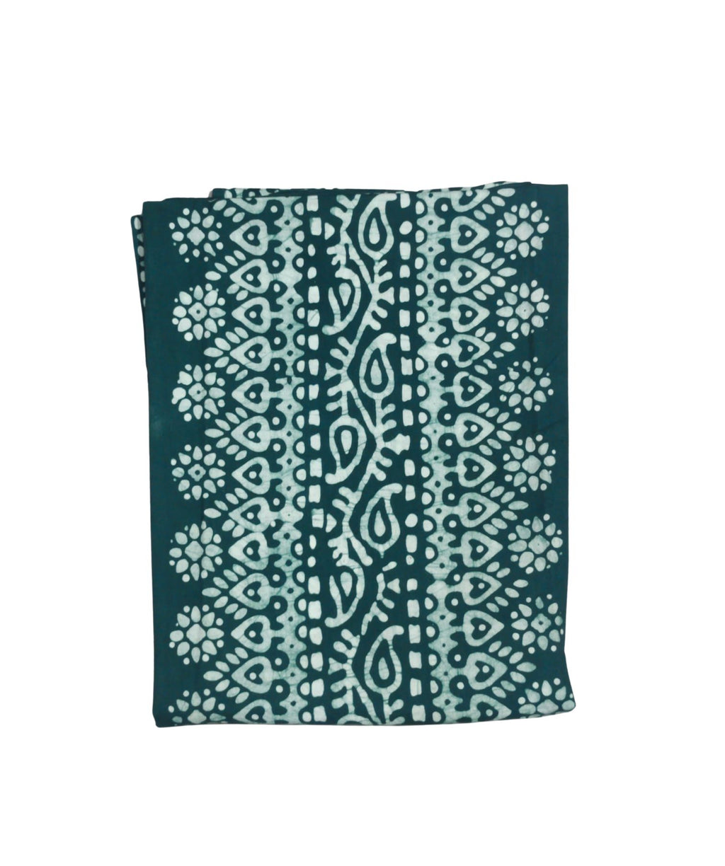 Bombay Batik Pure Cotton Kaftan Batik Handwork – Teal Green Colour