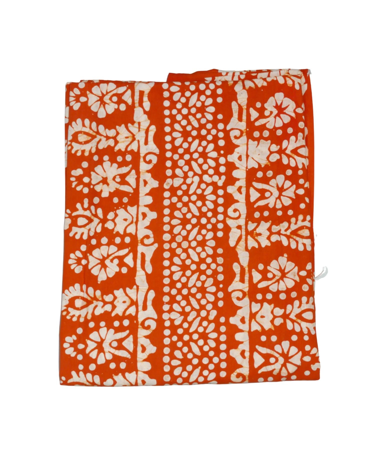 Bombay Batik Pure Cotton Kaftan Hand Block Printing – Orange Colour