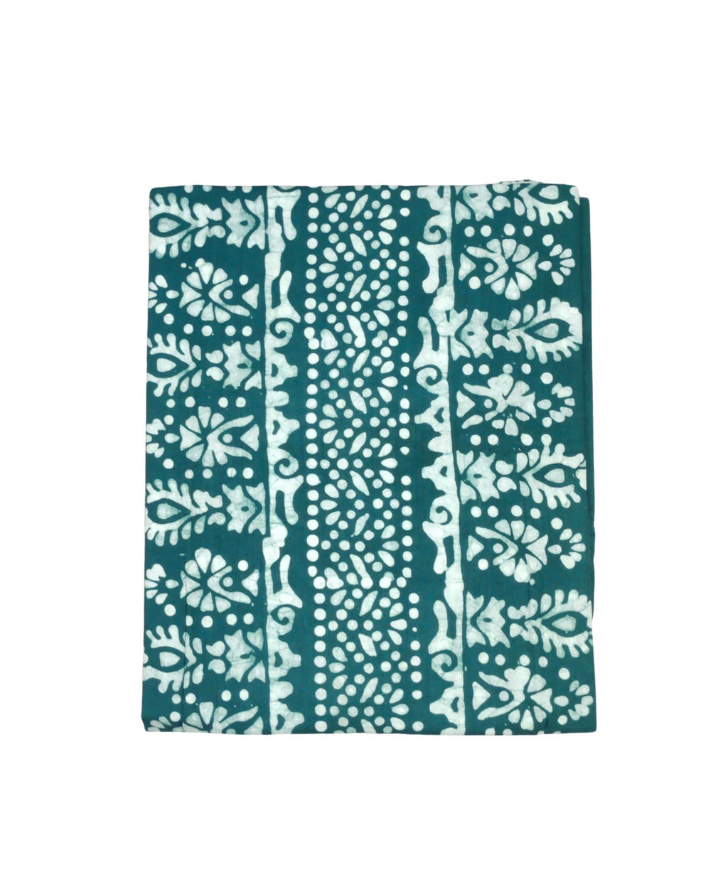 Bombay Batik Pure Cotton Kaftan Batik Handwork – Teal Green Colour