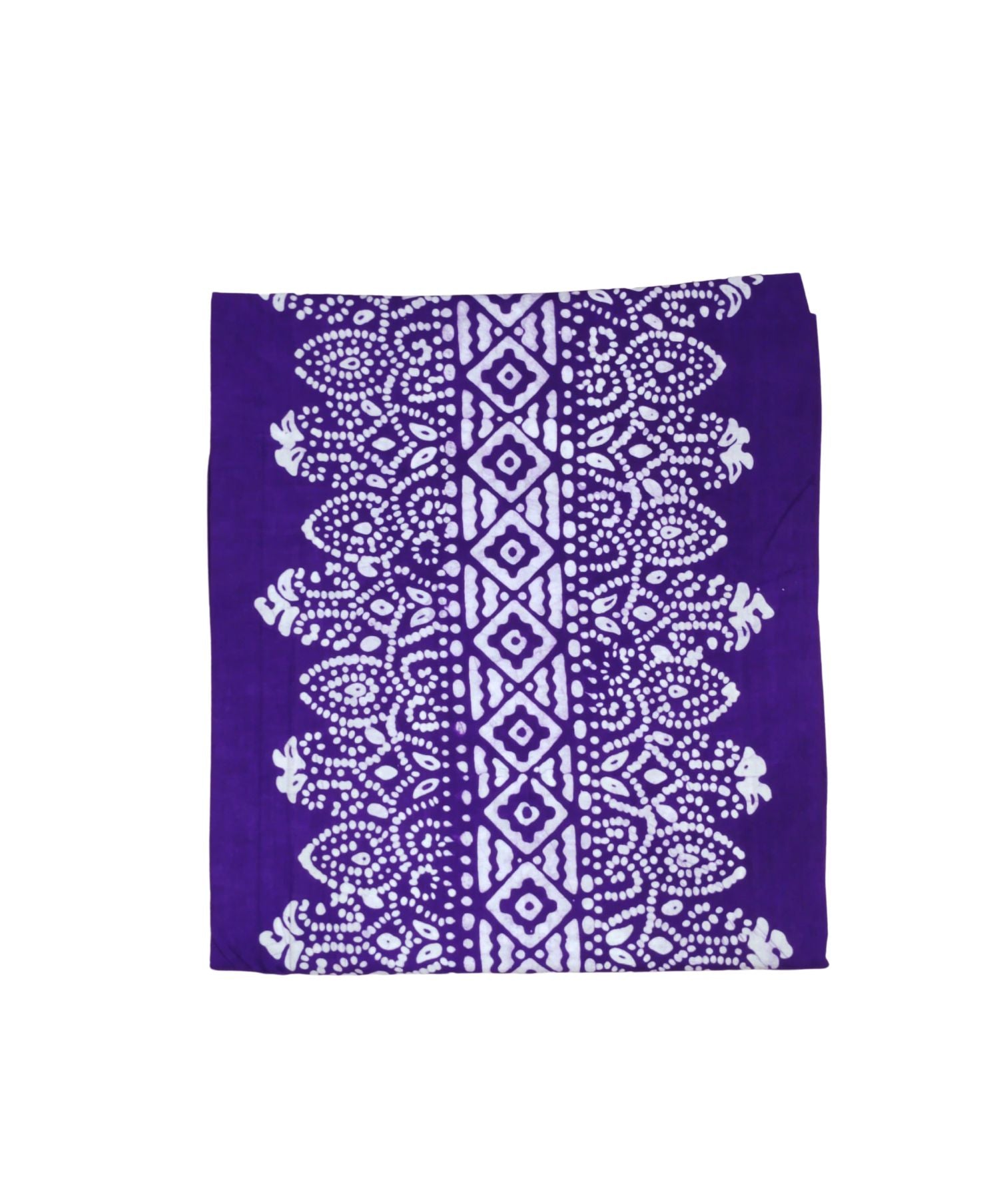 Bombay Batik Pure Cotton Kaftan Hand Block Printing – Purple Colour