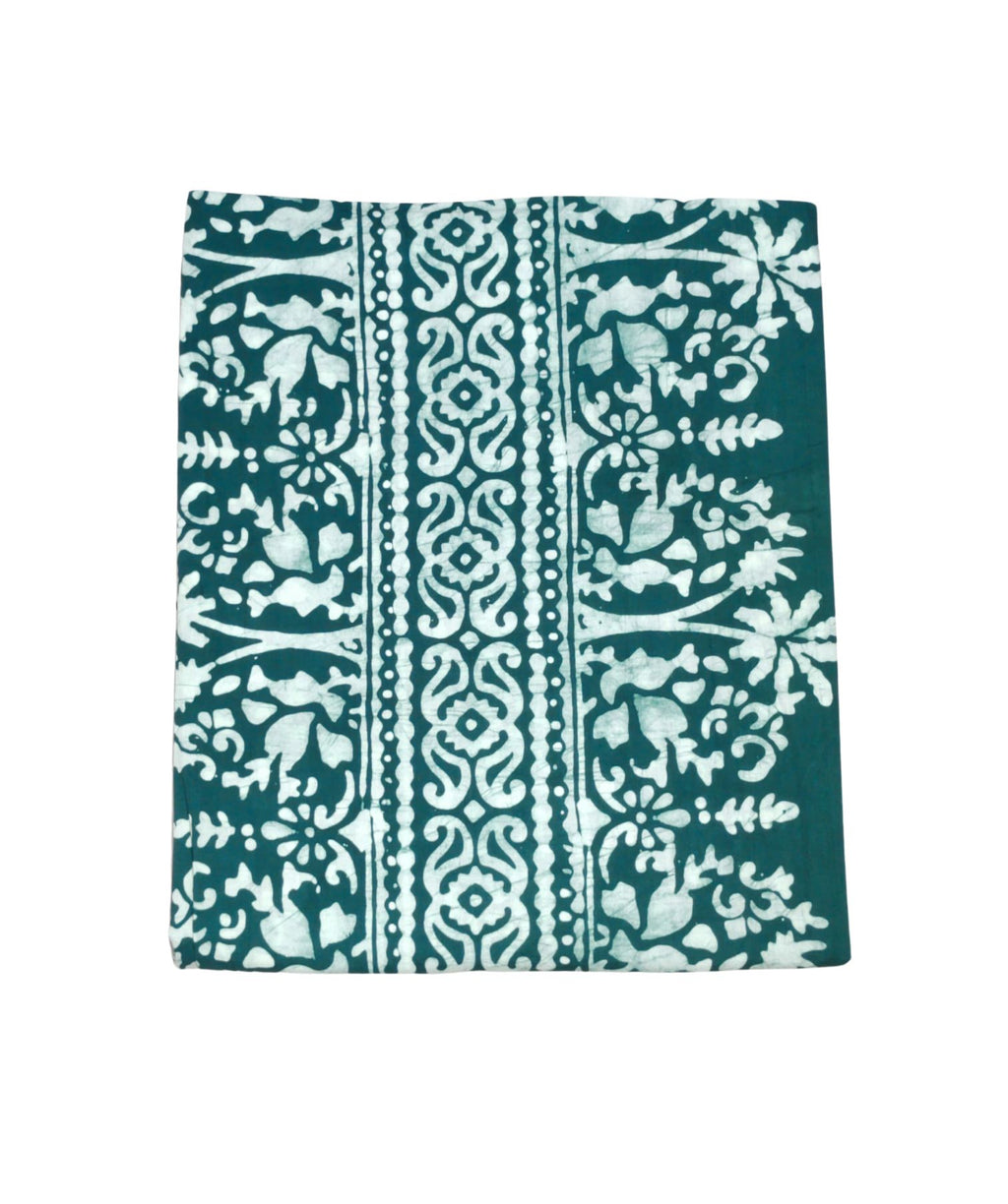 Bombay Batik Pure Cotton Kaftan Batik Handwork – Teal Green Colour