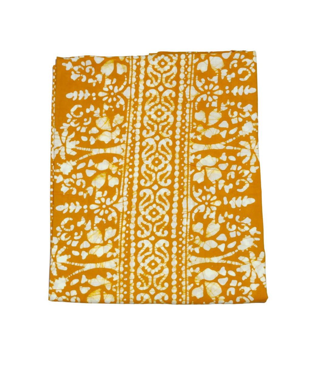 Bombay Batik Pure Cotton Kaftan Batik Handwork – Yellow Colour