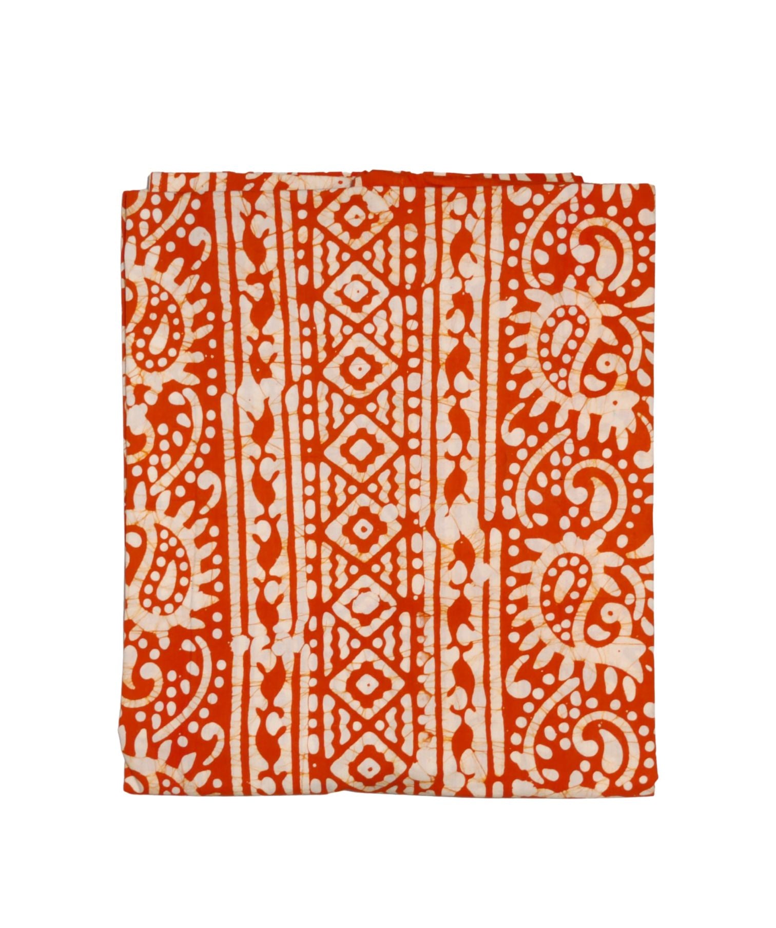 Bombay Batik Pure Cotton Kaftan Batik Handwork – Orange Colour