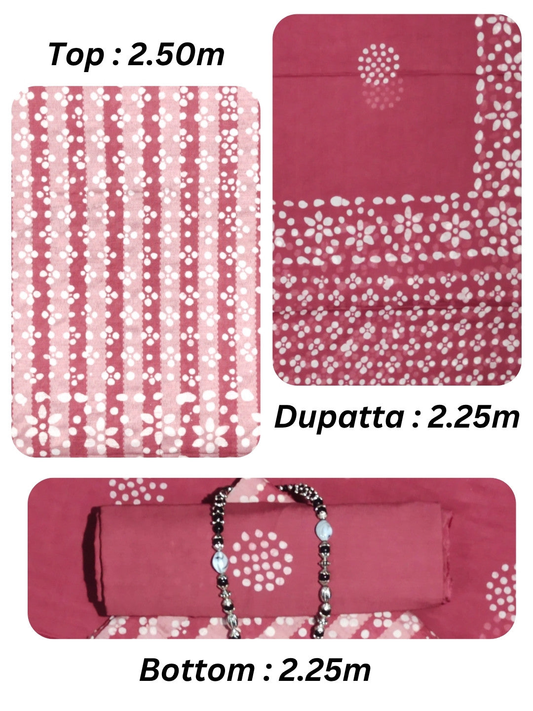 Bombay Batik Pure Cotton Dress Material Block-Wax Printing Technique – Carrot Colour