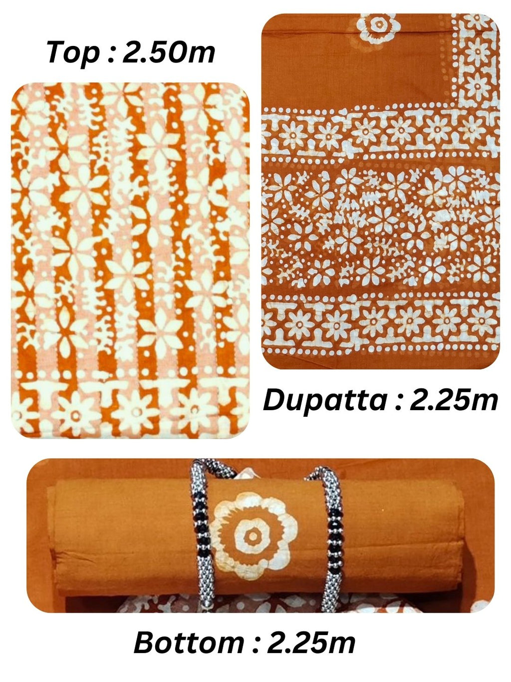 Bombay Batik Pure Cotton Dress Material Manual Wax Dye Process – Mustard Colour