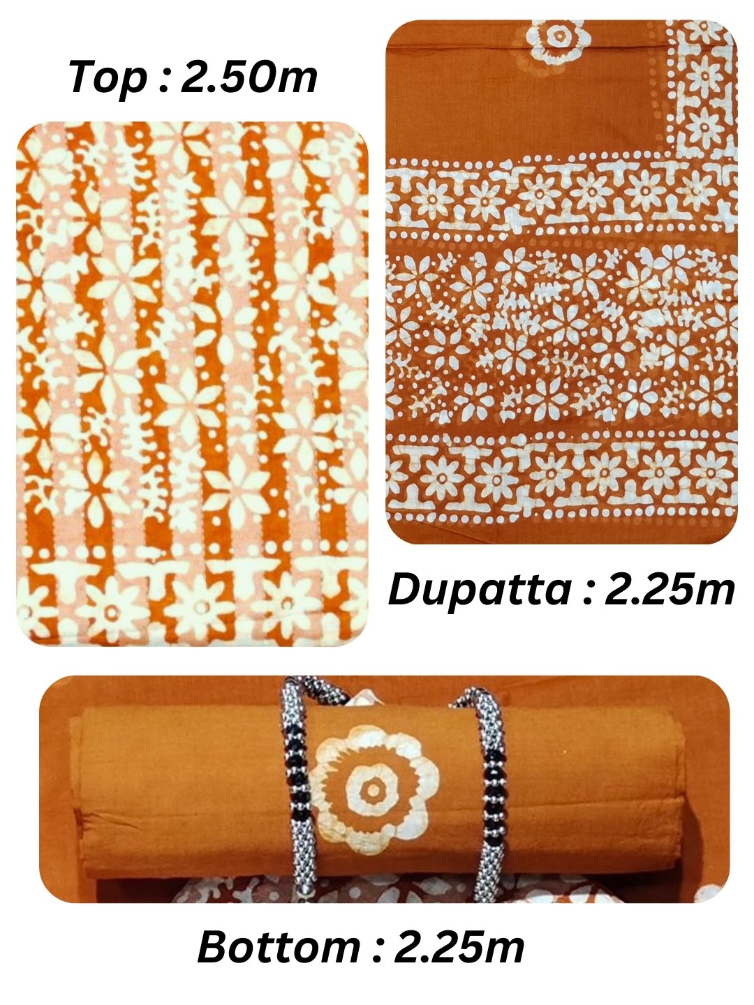Bombay Batik Pure Cotton Dress Material Manual Wax Dye Process – Mustard Colour