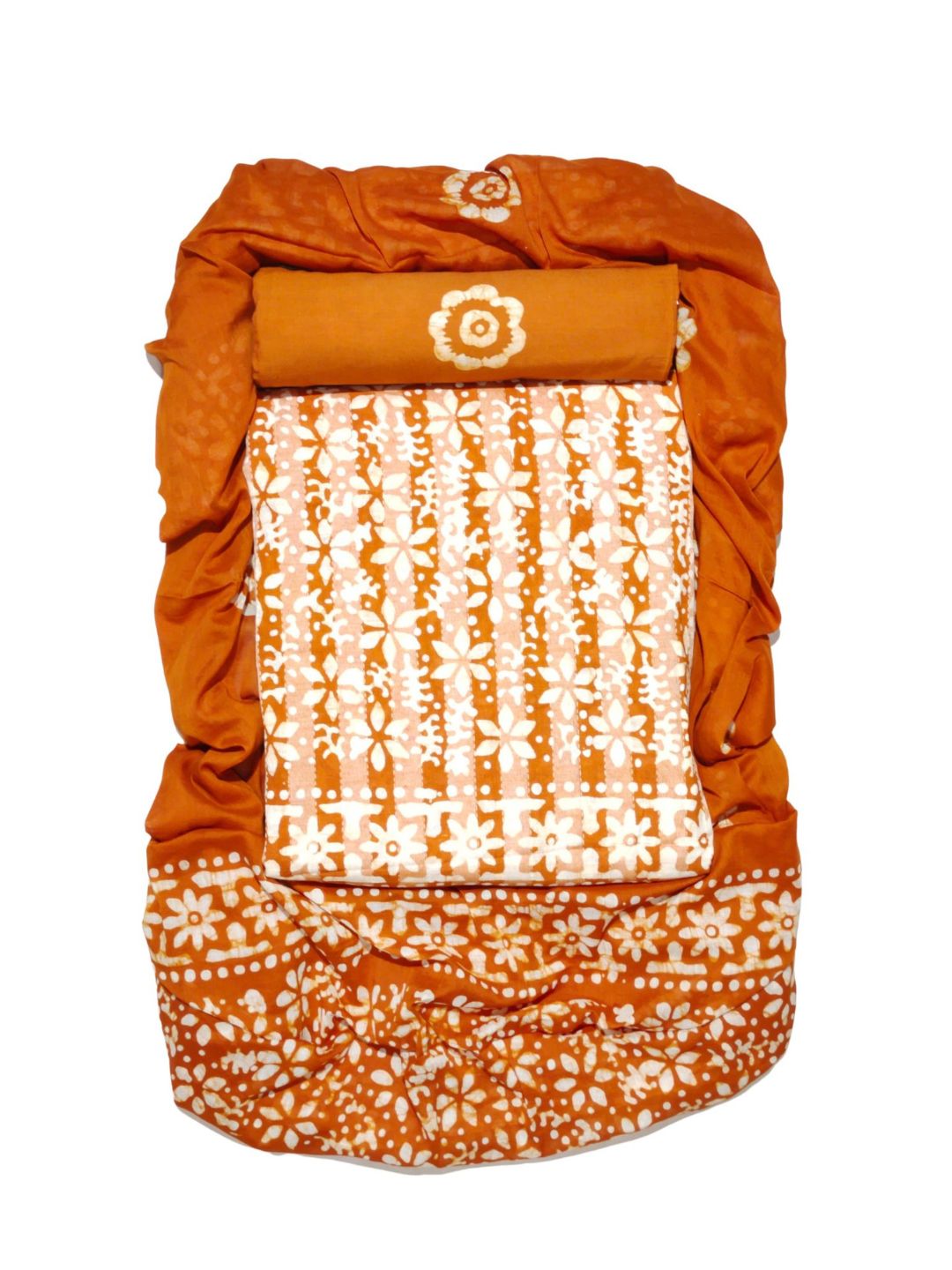 Bombay Batik Pure Cotton Dress Material Manual Wax Dye Process – Mustard Colour