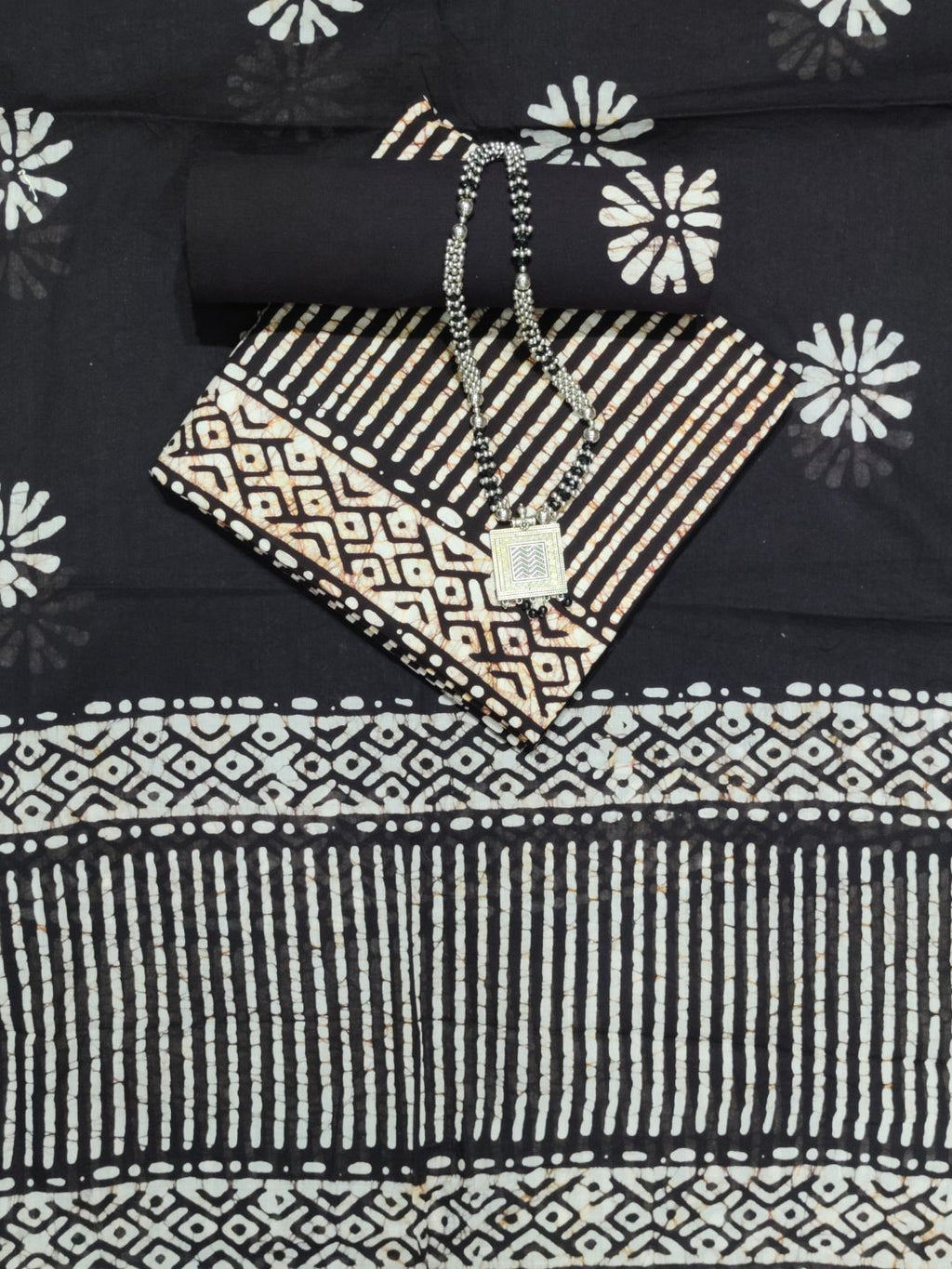 Bombay Batik Pure Cotton Dress Material Natural Dye Batik Printing – Cofee Batik