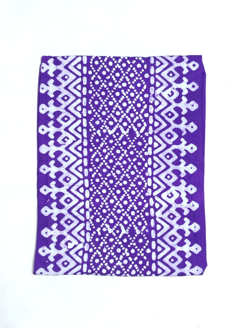 Bombay Batik Pure Cotton Kaftan Batik Handwork – Purple Colour