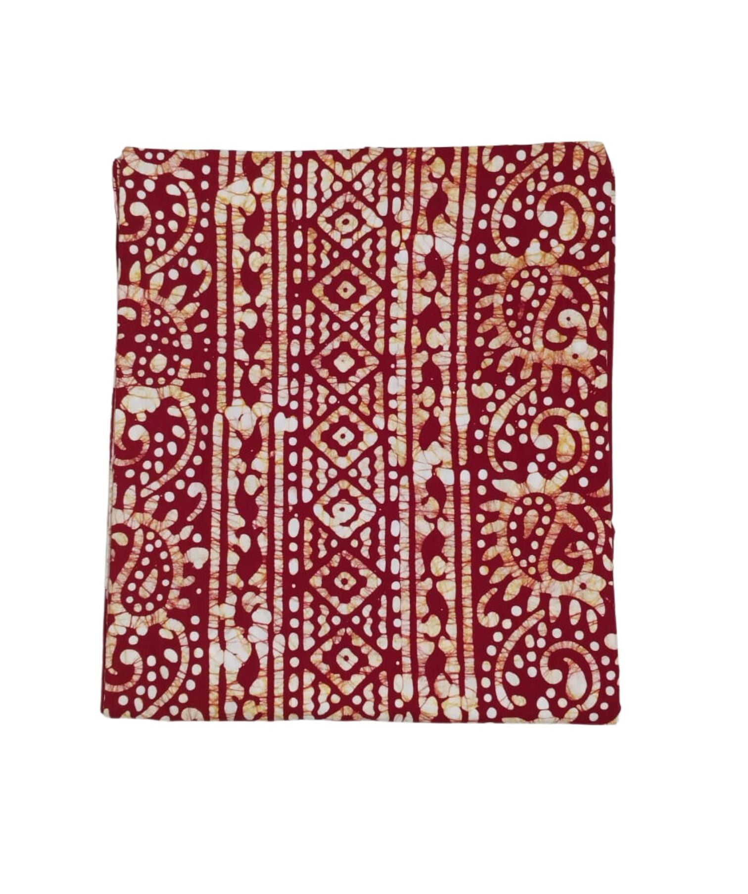 Bombay Batik Pure Cotton Kaftan Batik Handwork – Red   Colour