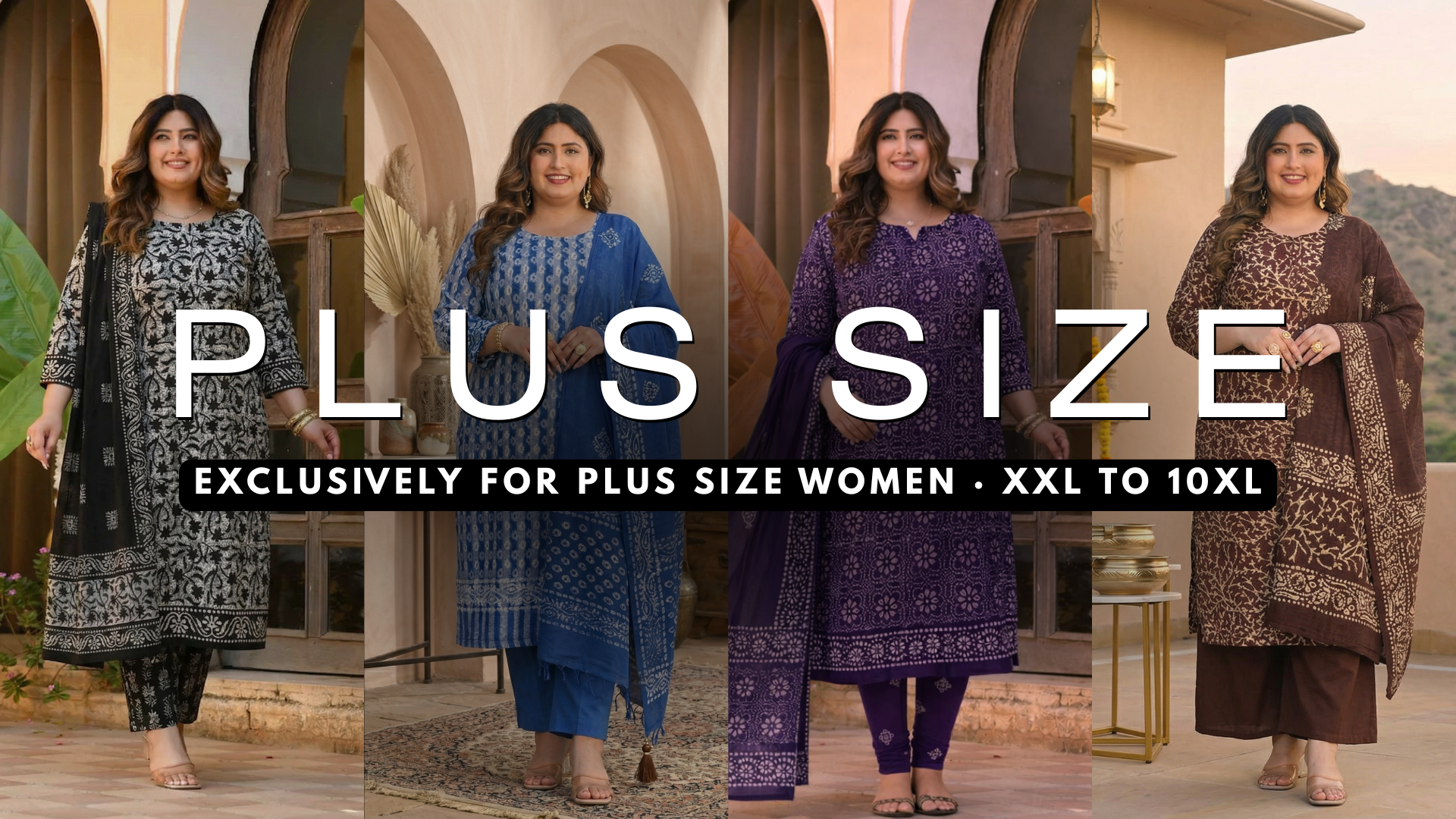 Plus size batik banner - oversized unstiched kurti
